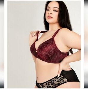 NWOT ASHLEY STEWART DOUBLE HOOK BRA 44F